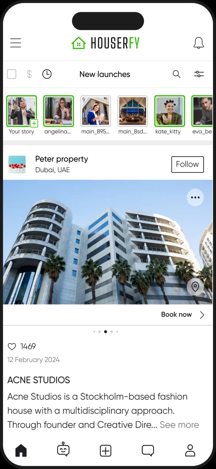 Houserfy app mockups